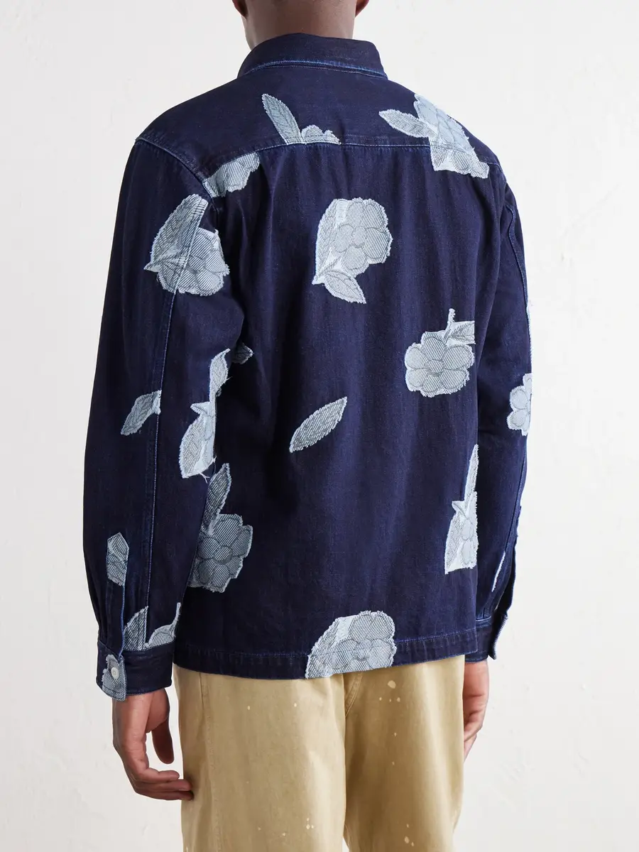 NN07 Adwin 50018 Fil Coupé-Jacquard Denim Shirt - Men | Thumbnail 4