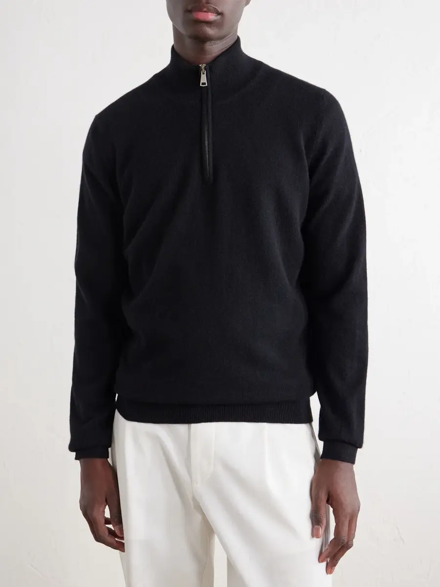 Ghiaia Cashmere Cashmere Half-Zip Sweater - Men | Thumbnail 3 Ghiaia Cashmere Cashmere Half-Zip Sweater - Men | Thumbnail 3