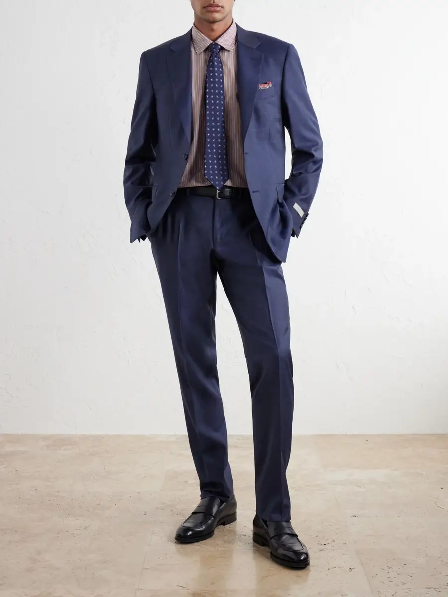 Canali Straight-Leg Wool-Twill Suit Trousers - Men | Thumbnail 2 Canali Straight-Leg Wool-Twill Suit Trousers - Men | Thumbnail 2