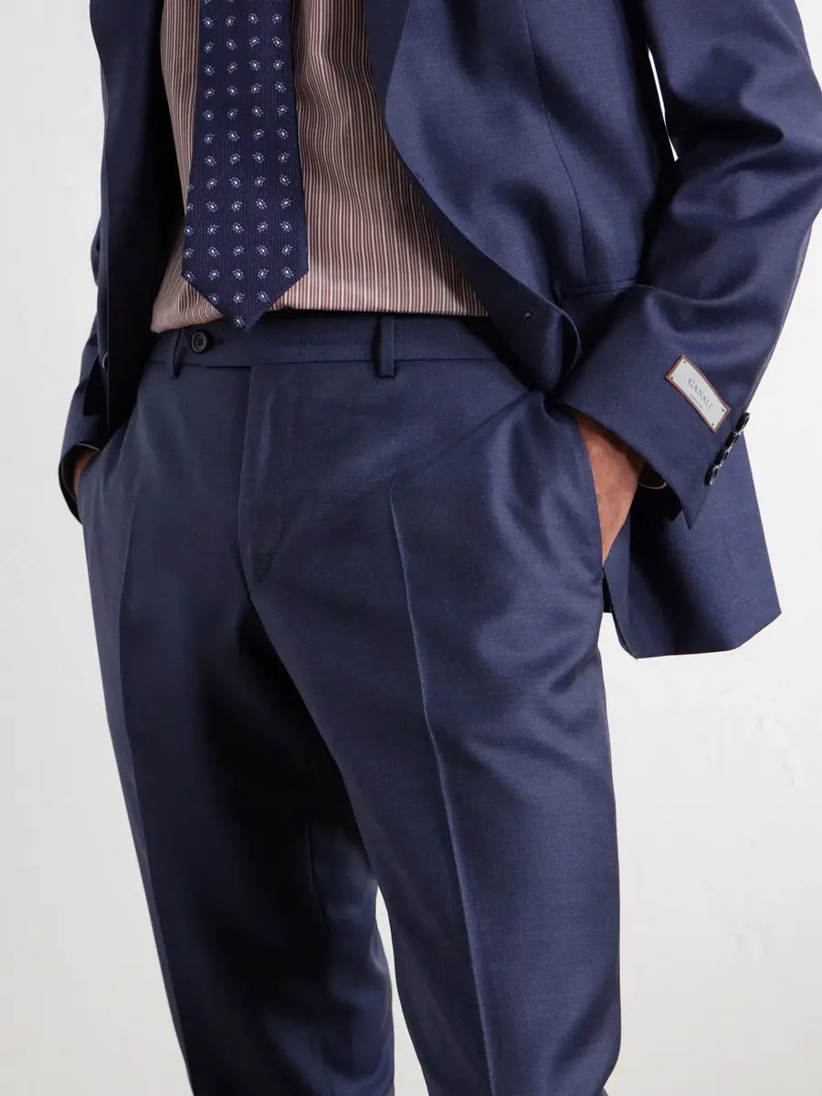 Canali Straight-Leg Wool-Twill Suit Trousers - Men | Thumbnail 5 Canali Straight-Leg Wool-Twill Suit Trousers - Men | Thumbnail 5