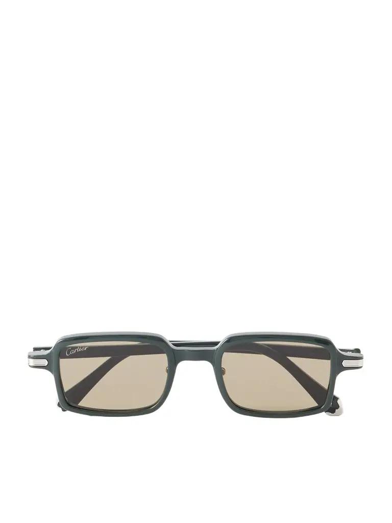Cartier Eyewear Première de Cartier Square-Frame Recycled-Acetate Sunglasses - Men
