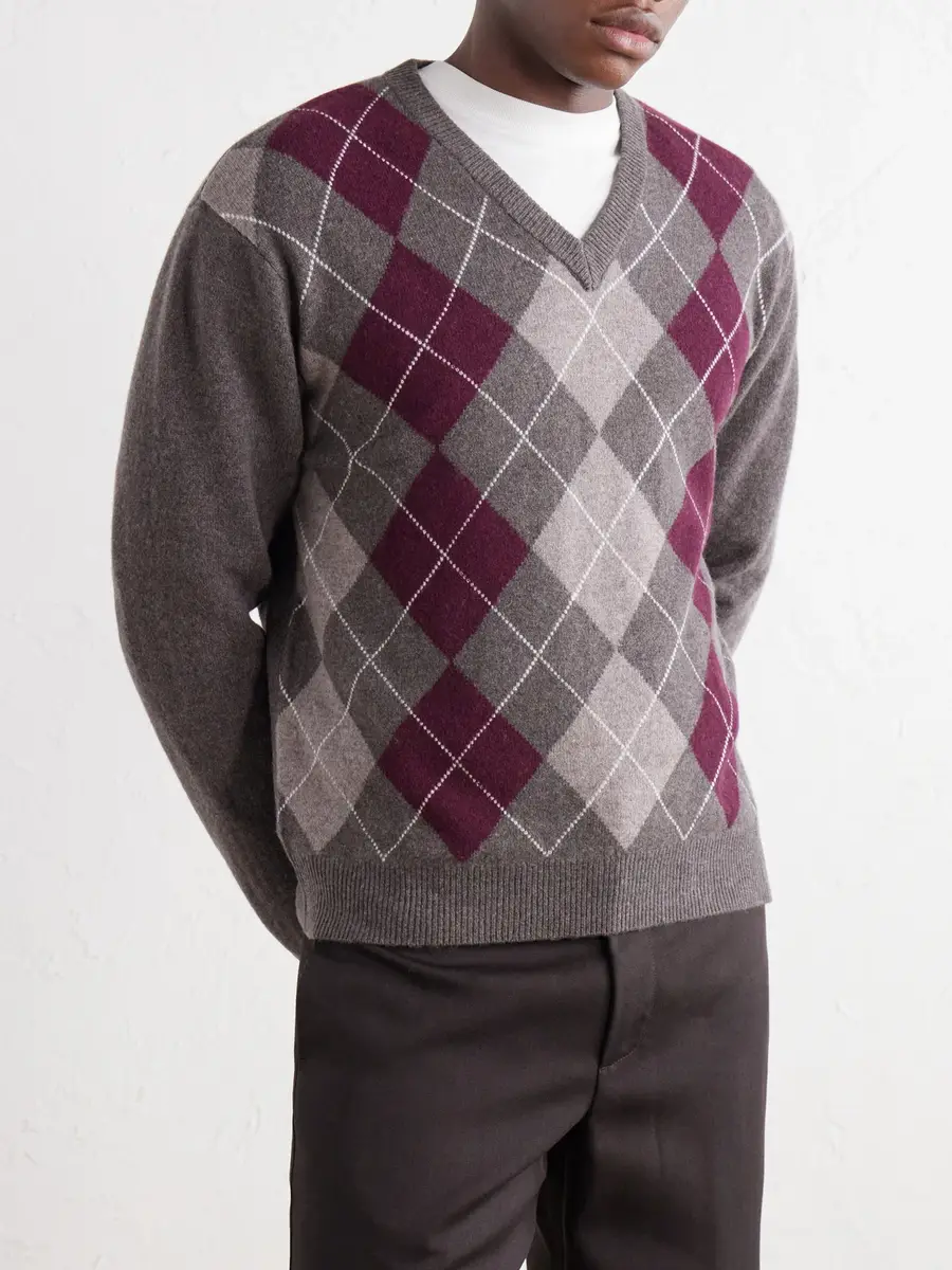 NN07 Otto 60070 Argyle Wool Sweater - Men | Thumbnail 3