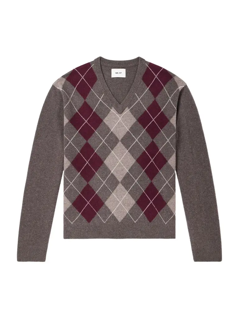 Otto 60070 Argyle Wool Sweater - Men Otto 60070 Argyle Wool Sweater - Men