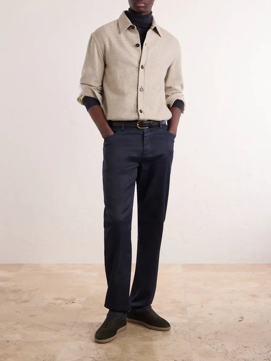 Zegna Cashmere and Silk-Blend Twill Overshirt - Men | Thumbnail 2 Zegna Cashmere and Silk-Blend Twill Overshirt - Men | Thumbnail 2