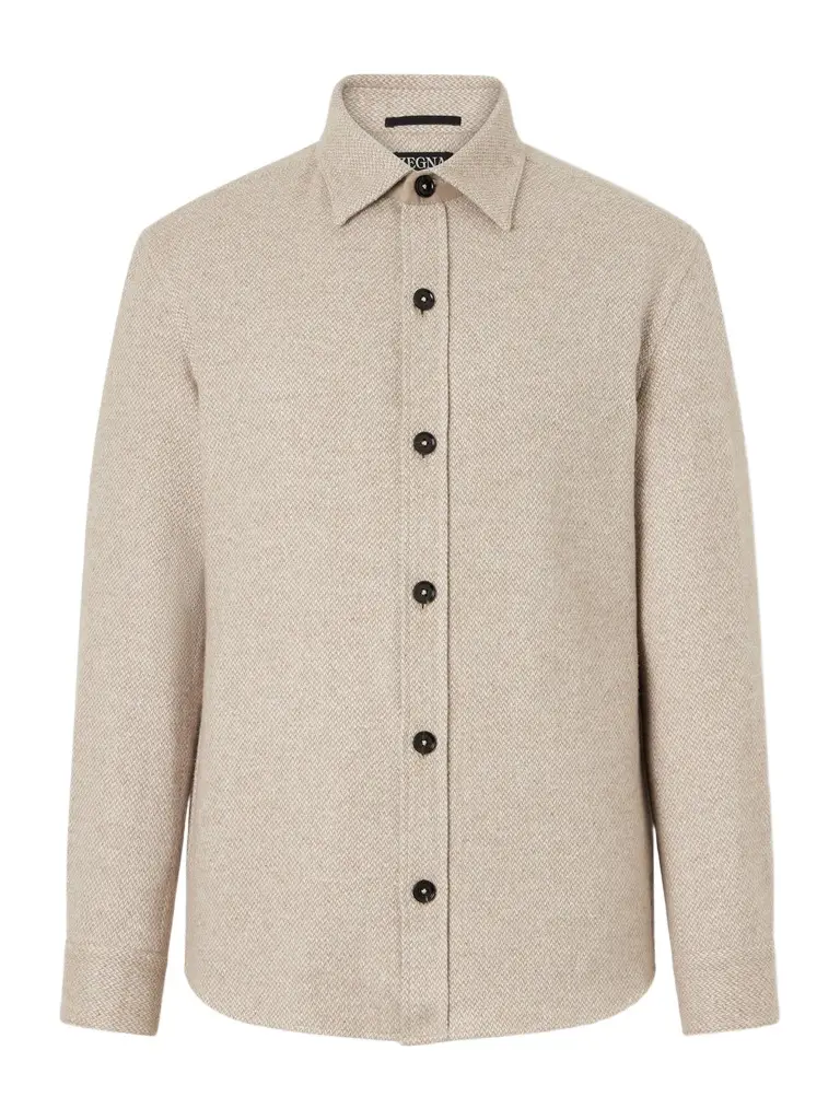 Zegna Cashmere and Silk-Blend Twill Overshirt - Men