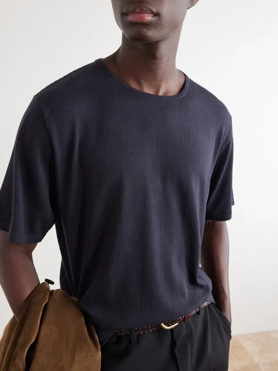 Ghiaia Cashmere Cotton-Jersey T-Shirt - Men | Thumbnail 5 Ghiaia Cashmere Cotton-Jersey T-Shirt - Men | Thumbnail 5