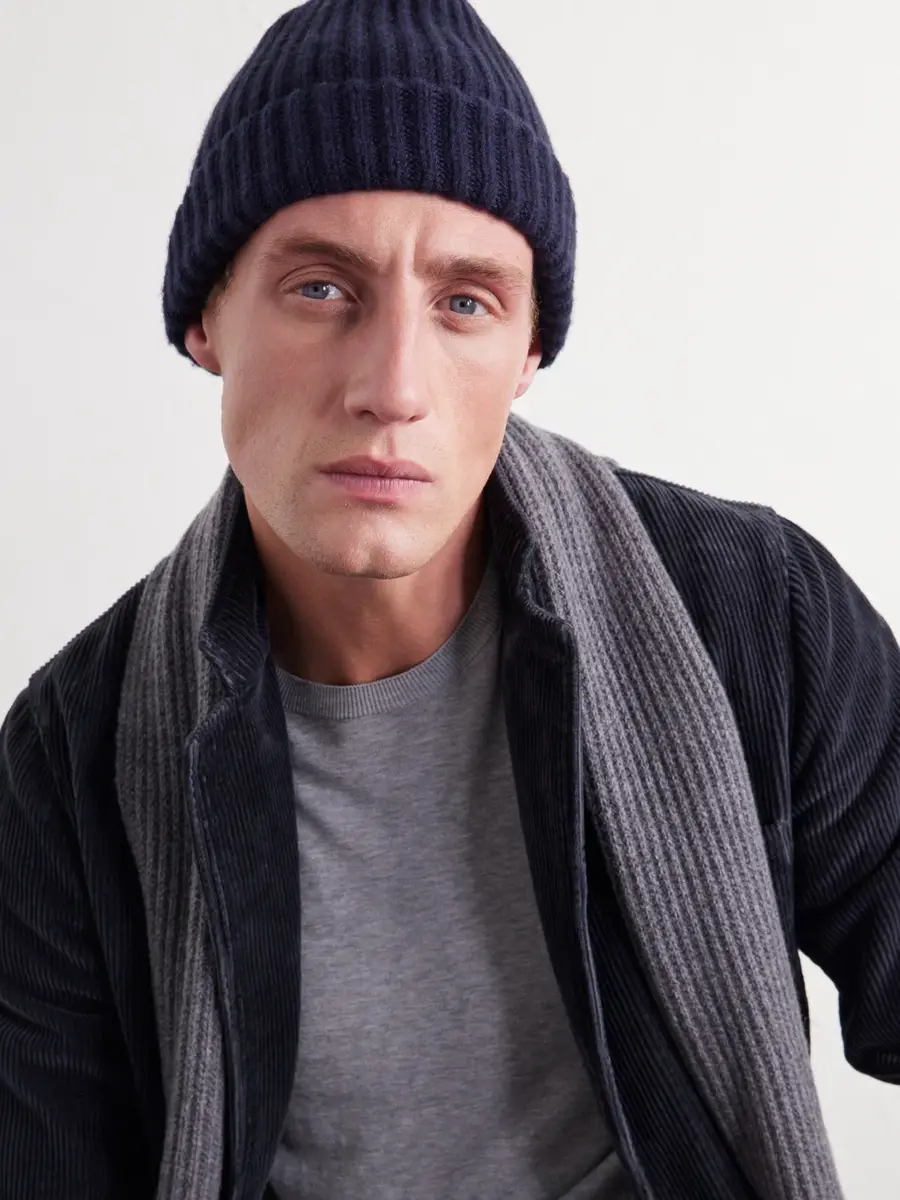 PIACENZA 1733 Ribbed Cashmere Beanie - Men | Thumbnail 3 PIACENZA 1733 Ribbed Cashmere Beanie - Men | Thumbnail 3