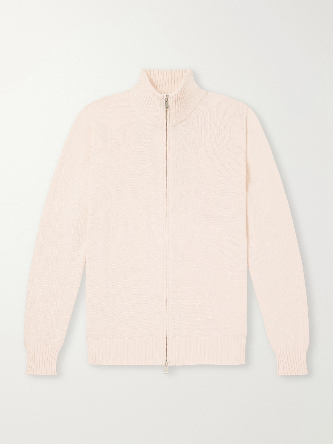 Cotton Zip-Up Sweater - Men Cotton Zip-Up Sweater - Men