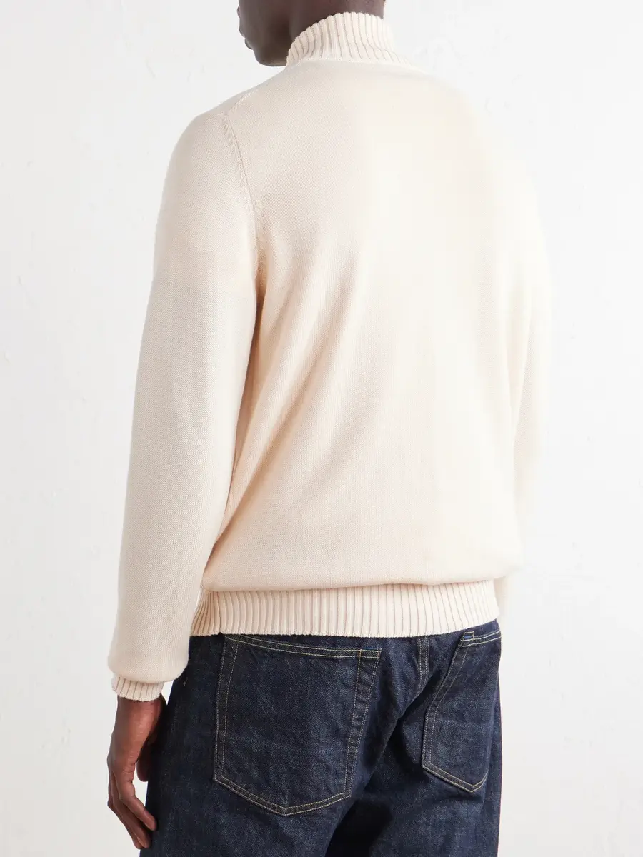 Ghiaia Cashmere Cotton Zip-Up Sweater - Men | Thumbnail 4