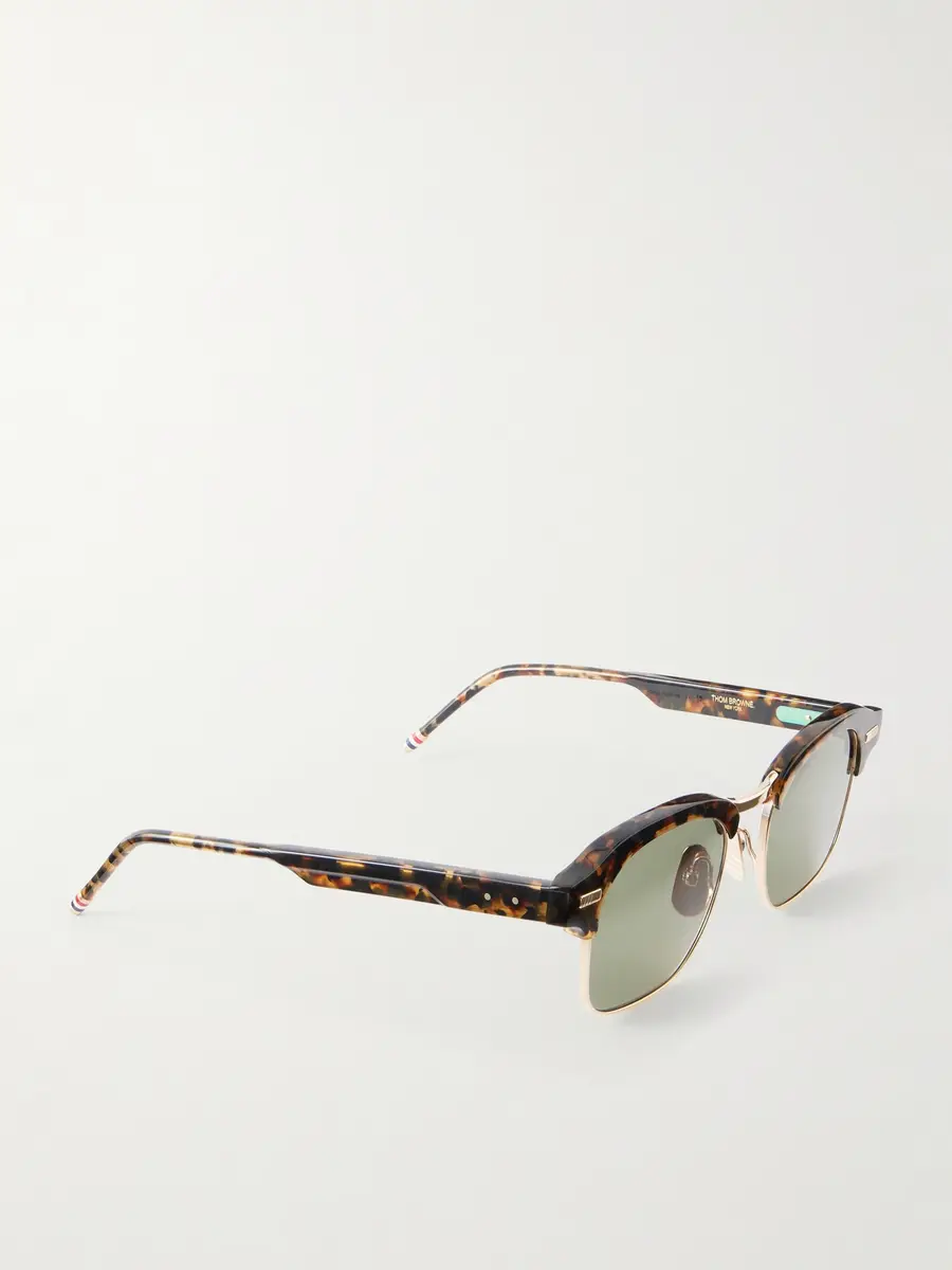 Thom Browne D-Frame Tortoiseshell Acetate and Gold-Plated Titanium Sunglasses - Men | Thumbnail 4 Thom Browne D-Frame Tortoiseshell Acetate and Gold-Plated Titanium Sunglasses - Men | Thumbnail 4