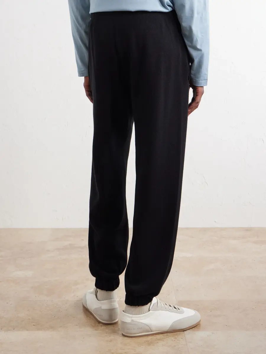 Ghiaia Cashmere Tapered Ribbed Cotton Sweatpants - Men | Thumbnail 4