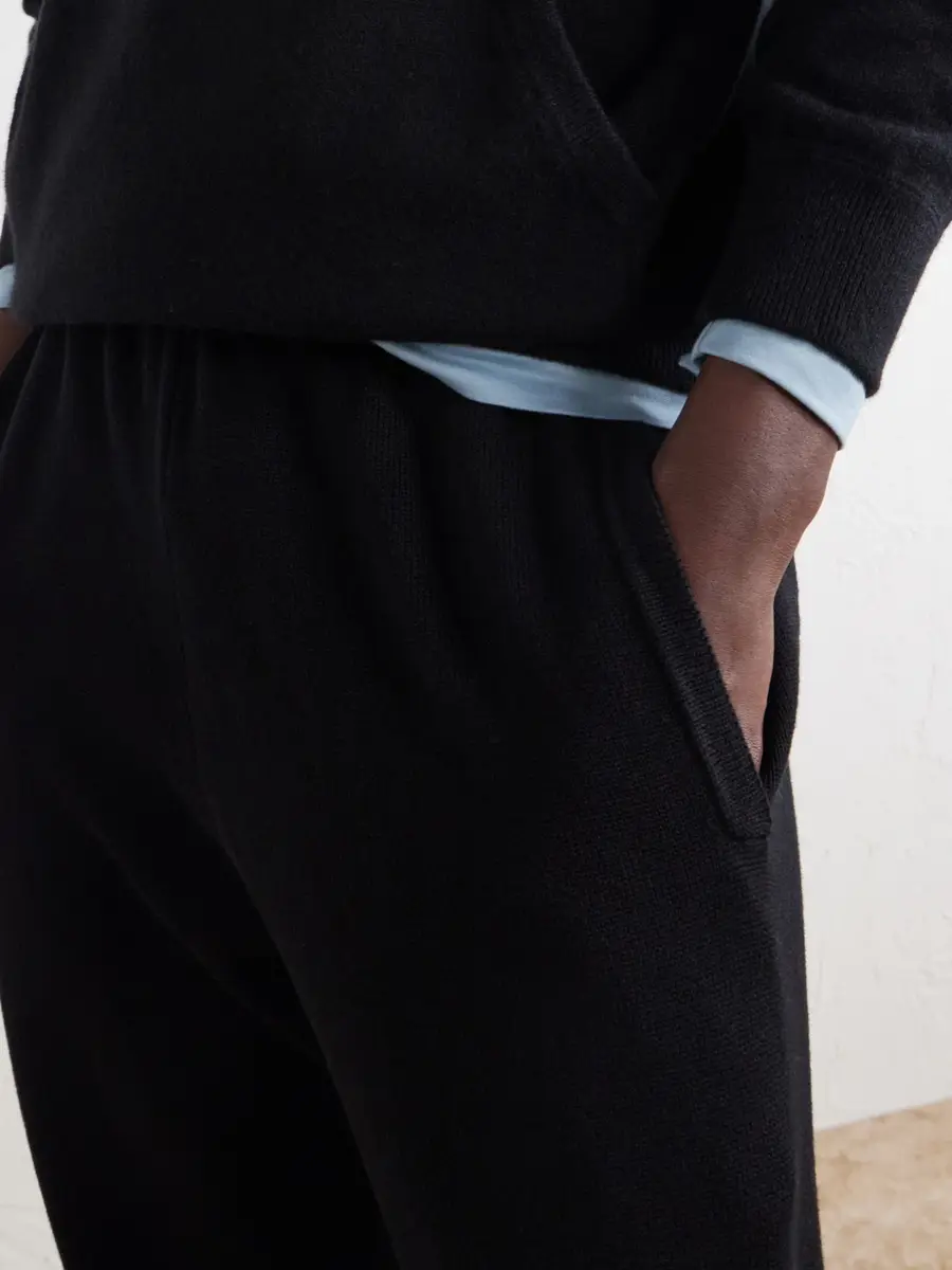 Ghiaia Cashmere Tapered Ribbed Cotton Sweatpants - Men | Thumbnail 5