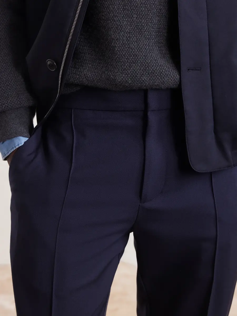 Zegna Tapered Pleated Wool-Canvas Trousers - Men | Thumbnail 5 Zegna Tapered Pleated Wool-Canvas Trousers - Men | Thumbnail 5