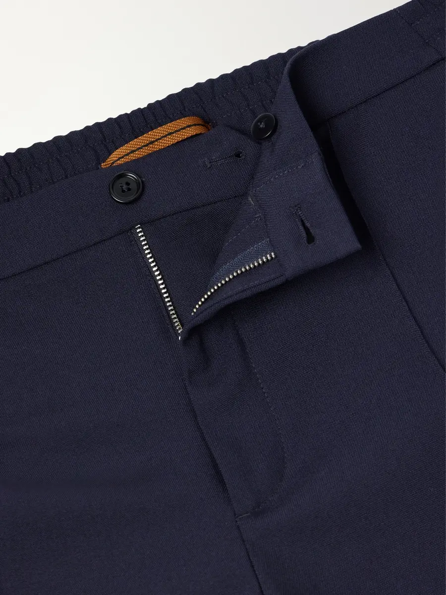 Zegna Tapered Pleated Wool-Canvas Trousers - Men | Thumbnail 6 Zegna Tapered Pleated Wool-Canvas Trousers - Men | Thumbnail 6