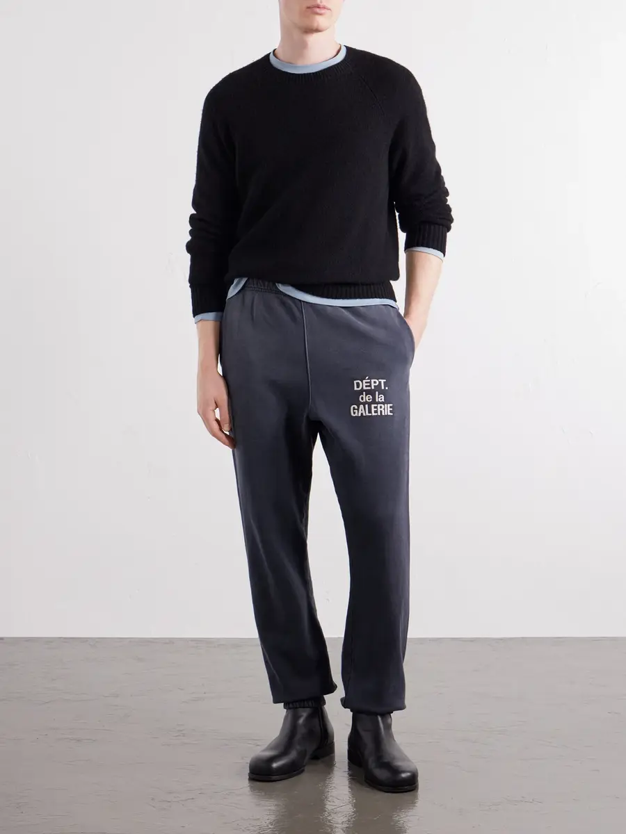 Gallery Dept. Logo-Embroidered Straight-Leg Cotton-Jersey Sweatpants - Men | Thumbnail 2 Gallery Dept. Logo-Embroidered Straight-Leg Cotton-Jersey Sweatpants - Men | Thumbnail 2