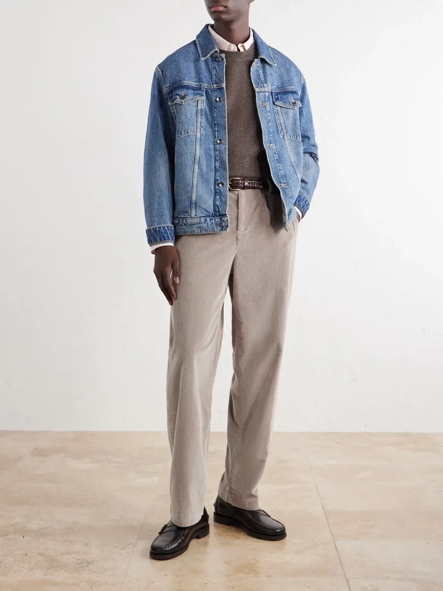 Frescobol Carioca Aldo Straight-Leg Cotton-Blend Corduroy Trousers - Men | Thumbnail 2