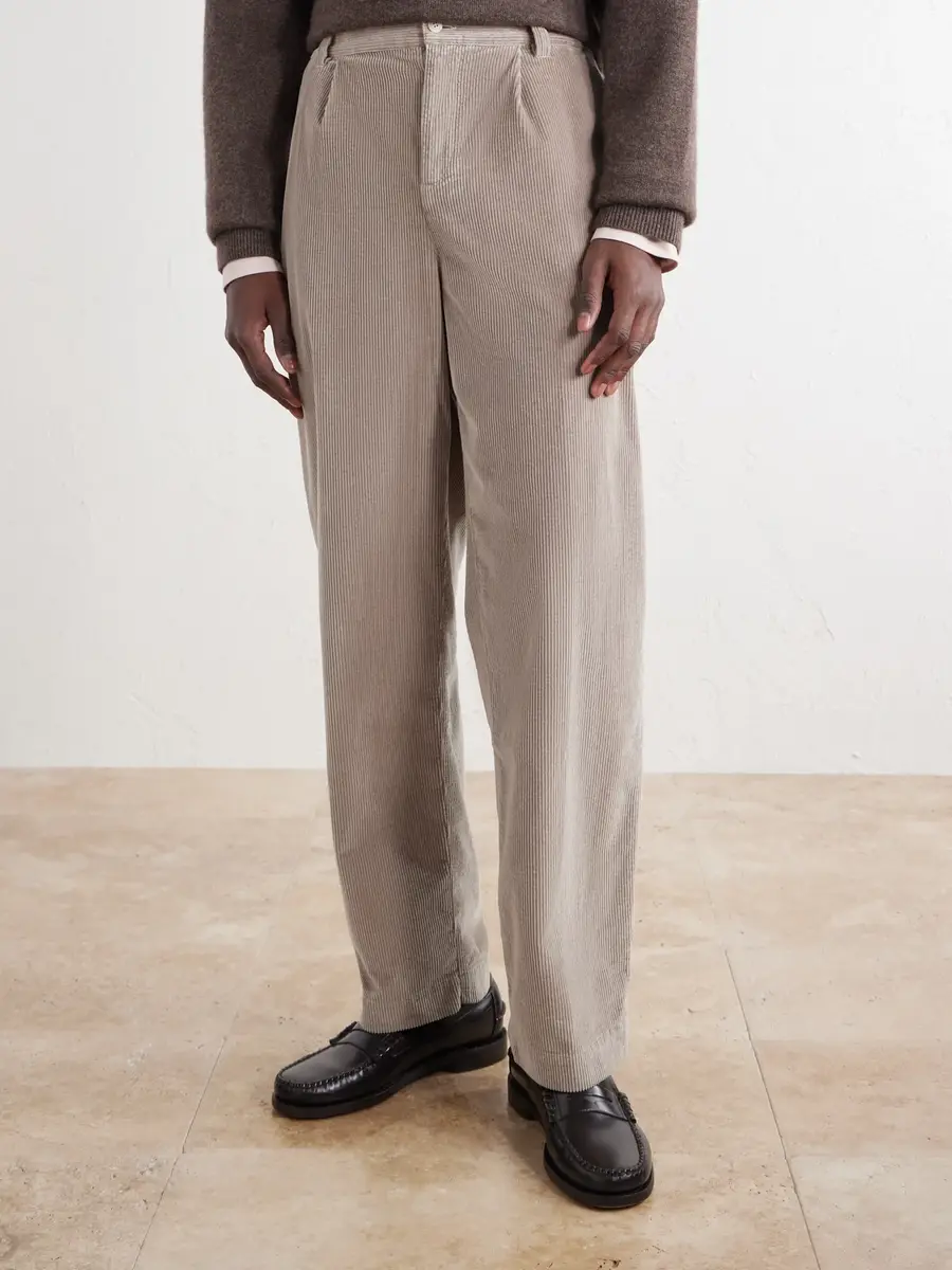Frescobol Carioca Aldo Straight-Leg Cotton-Blend Corduroy Trousers - Men | Thumbnail 3