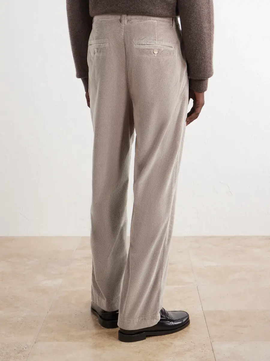 Frescobol Carioca Aldo Straight-Leg Cotton-Blend Corduroy Trousers - Men | Thumbnail 4