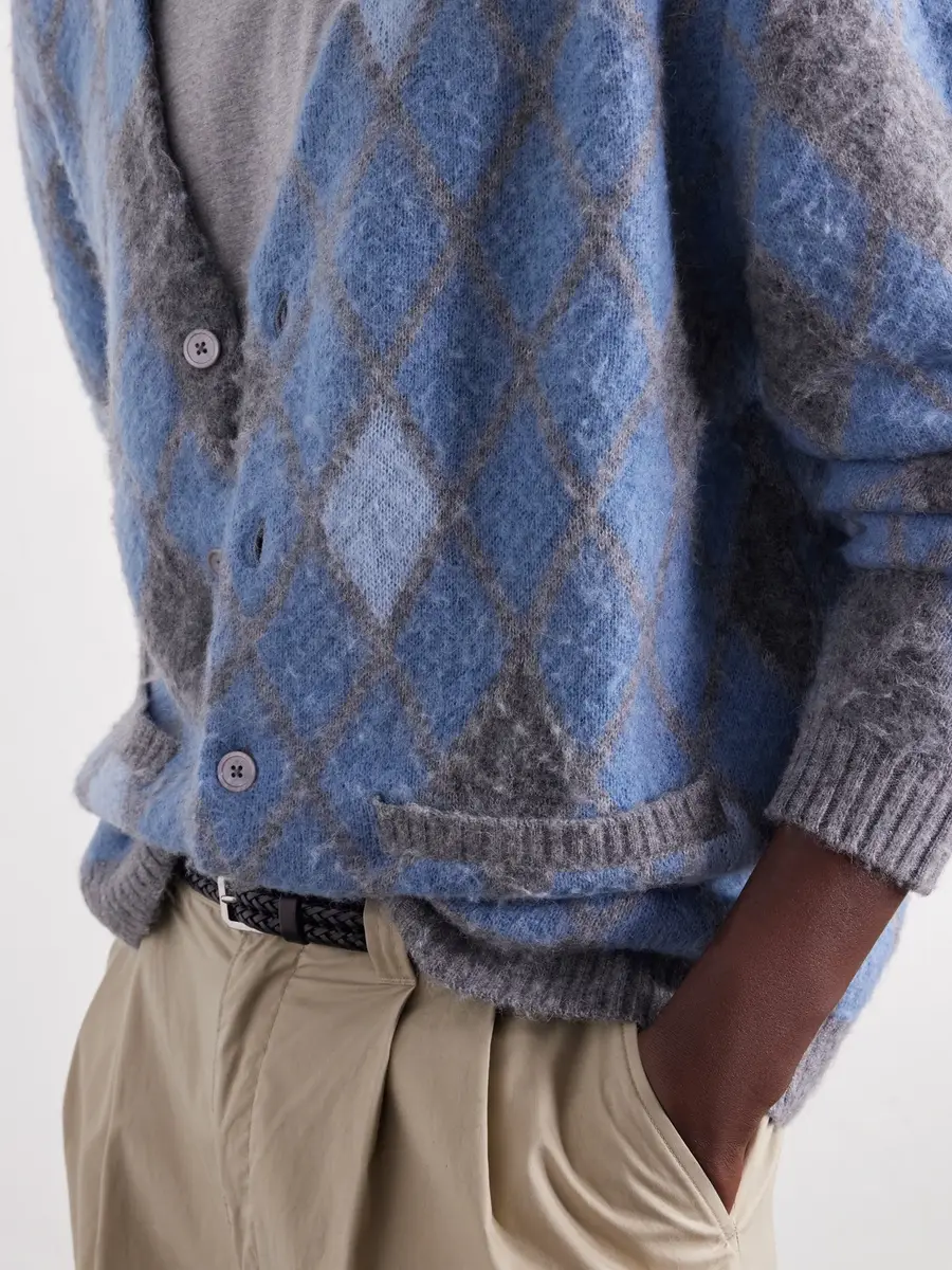 NN07 Chris 60077 Argyle-Jacquard Cardigan - Men | Thumbnail 5 NN07 Chris 60077 Argyle-Jacquard Cardigan - Men | Thumbnail 5