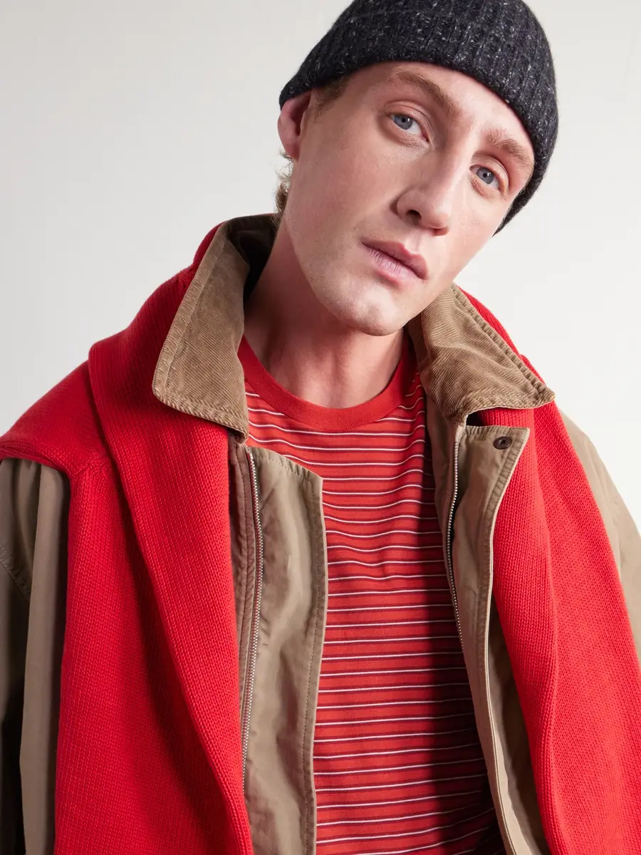 Auralee Ribbed Cashmere Beanie - Men | Thumbnail 2