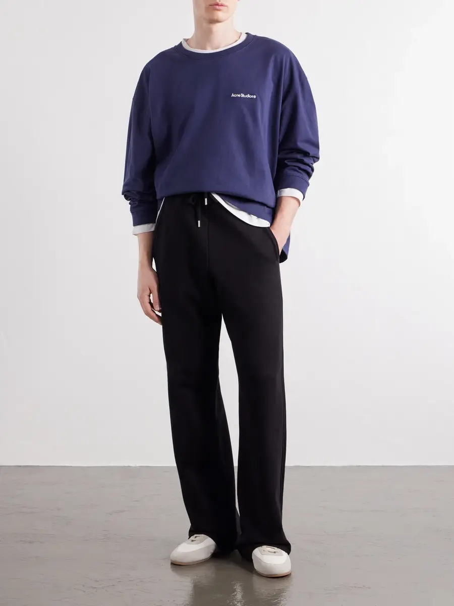 Acne Studios Layered Logo-Embroidered Cotton-Jersey Sweatshirt - Men | Thumbnail 2 Acne Studios Layered Logo-Embroidered Cotton-Jersey Sweatshirt - Men | Thumbnail 2