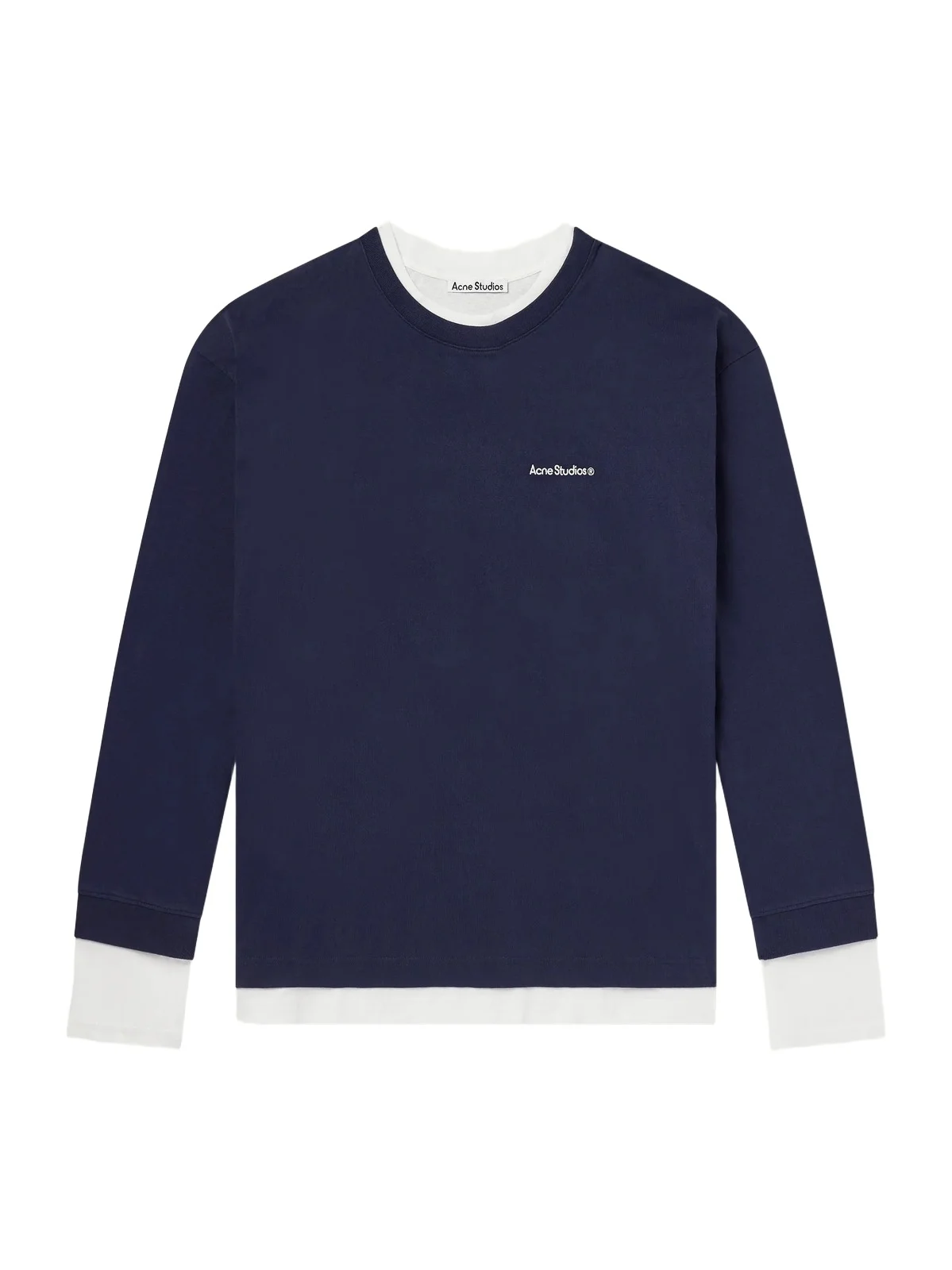 Acne Studios Layered Logo-Embroidered Cotton-Jersey Sweatshirt - Men