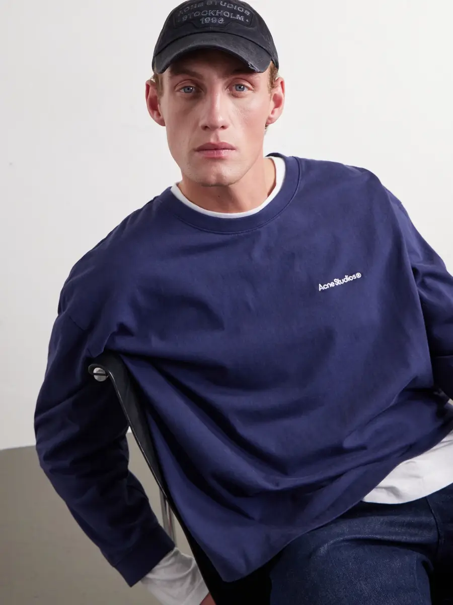 Acne Studios Logo-Printed Distressed Cotton-Twill Baseball Cap - Men | Thumbnail 2 Acne Studios Logo-Printed Distressed Cotton-Twill Baseball Cap - Men | Thumbnail 2