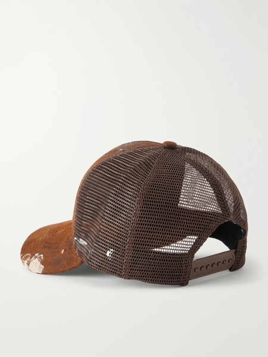Gallery Dept. Chateau Ranch Debossed Paint-Splattered Leather and Mesh Baseball Cap - Men | Thumbnail 4 Gallery Dept. Chateau Ranch Debossed Paint-Splattered Leather and Mesh Baseball Cap - Men | Thumbnail 4
