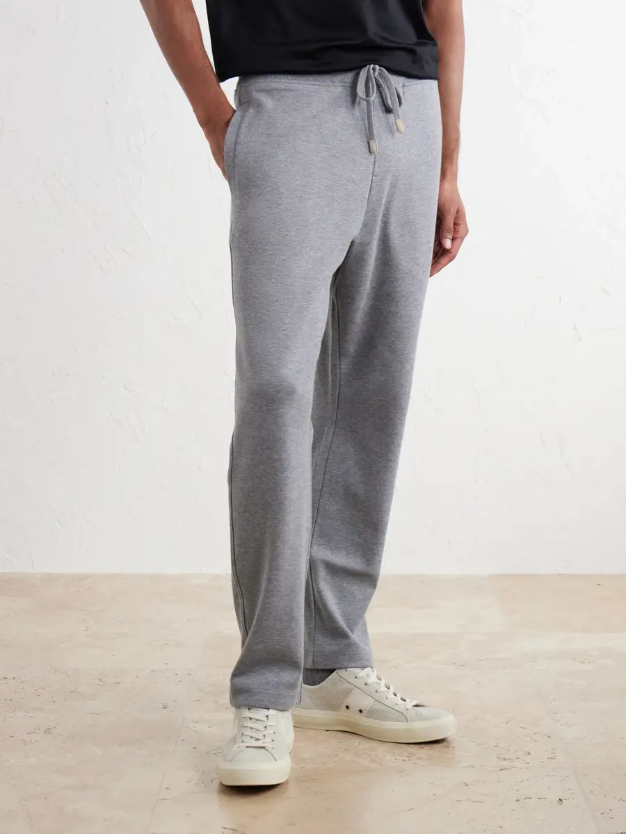 Canali Straight-Leg Cotton-Blend Jersey Sweatpants - Men | Thumbnail 3 Canali Straight-Leg Cotton-Blend Jersey Sweatpants - Men | Thumbnail 3