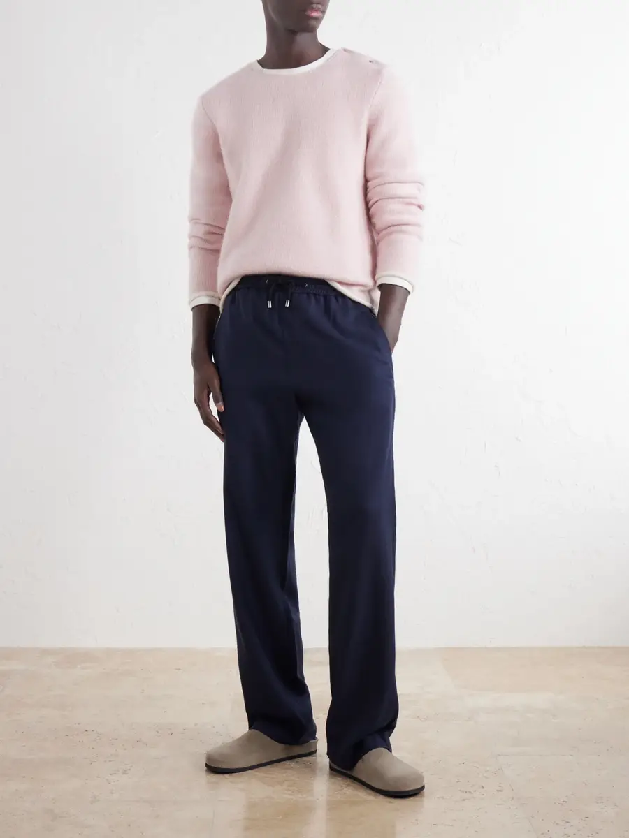 God’s True Cashmere Straight-Leg Cashmere-Twill Drawstring Trousers - Men | Thumbnail 2 God’s True Cashmere Straight-Leg Cashmere-Twill Drawstring Trousers - Men | Thumbnail 2