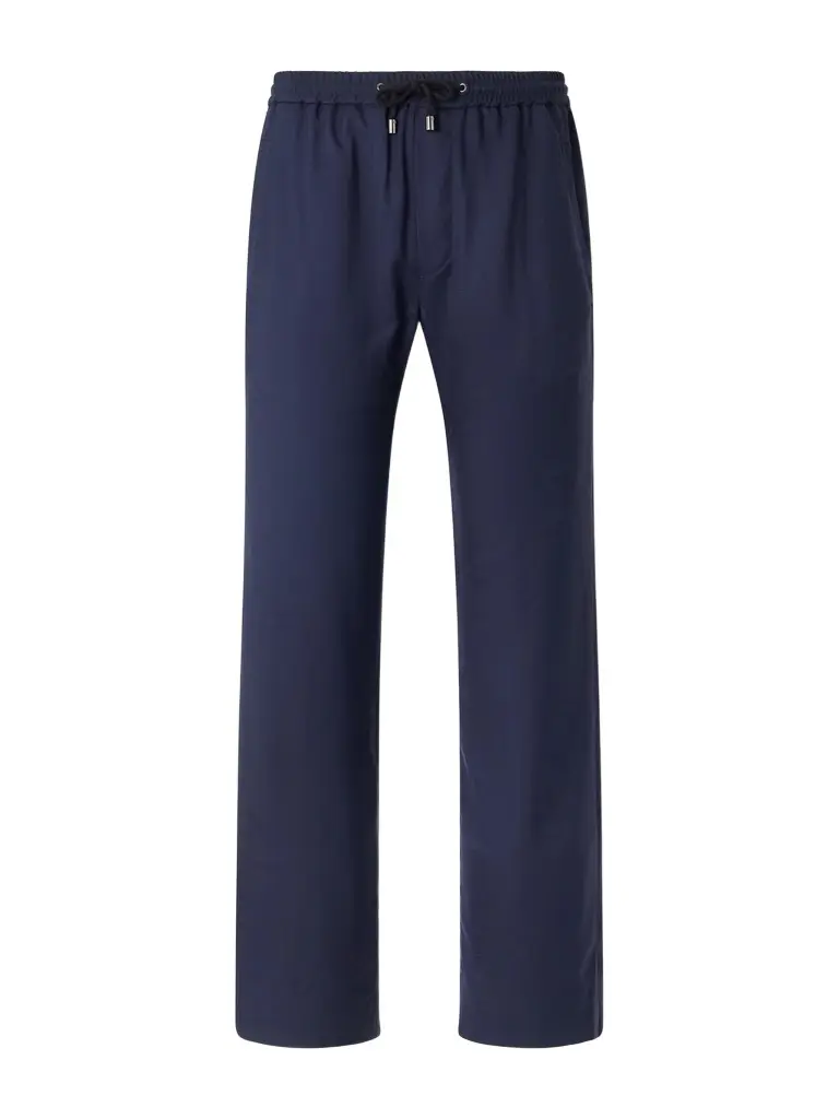 Straight-Leg Cashmere-Twill Drawstring Trousers - Men Straight-Leg Cashmere-Twill Drawstring Trousers - Men
