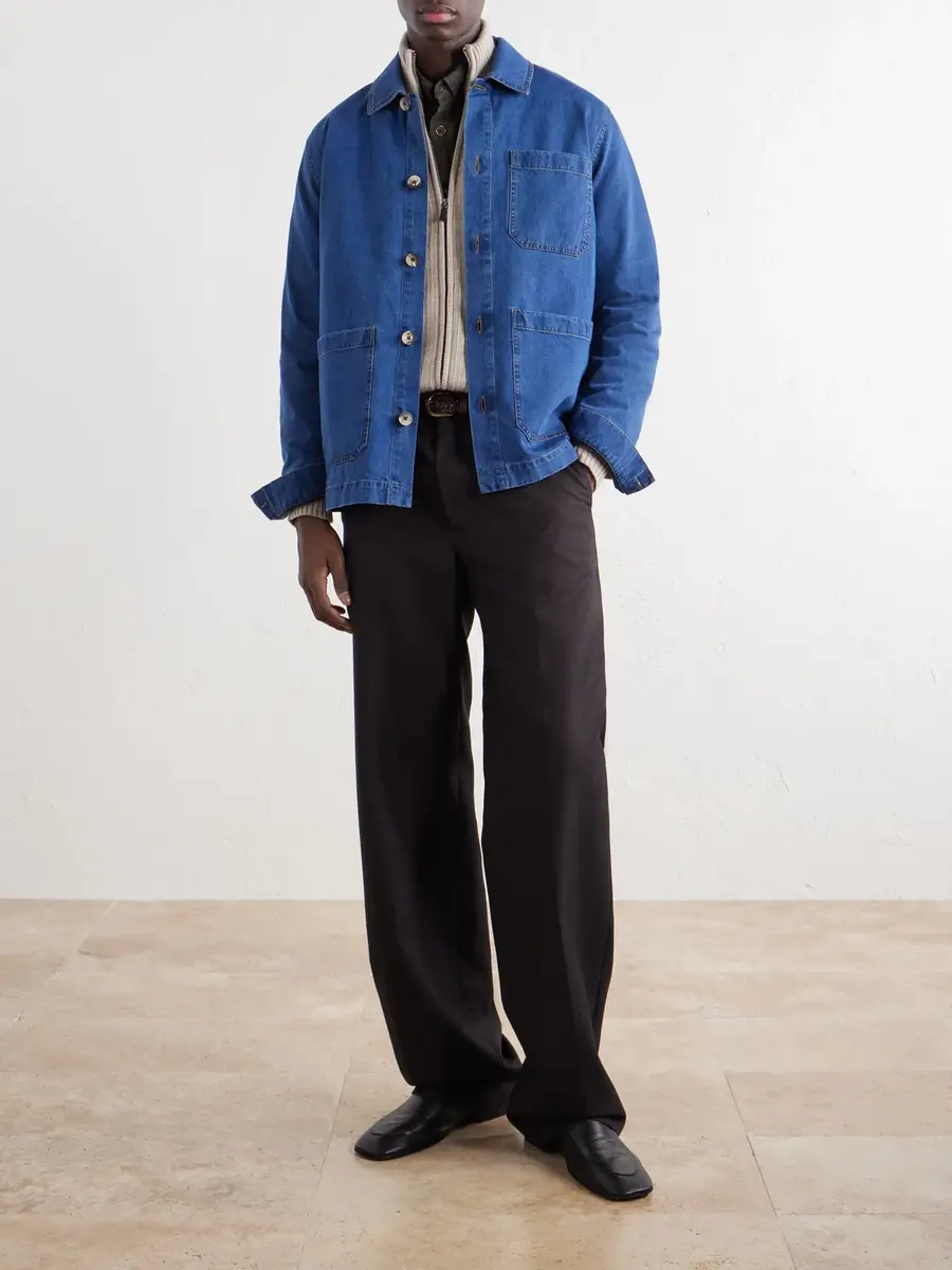 Frescobol Carioca Fontes Cotton-Blend Denim Jacket - Men | Thumbnail 2 Frescobol Carioca Fontes Cotton-Blend Denim Jacket - Men | Thumbnail 2