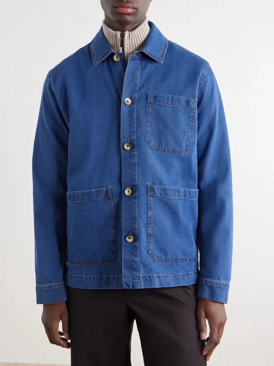 Frescobol Carioca Fontes Cotton-Blend Denim Jacket - Men | Thumbnail 3 Frescobol Carioca Fontes Cotton-Blend Denim Jacket - Men | Thumbnail 3