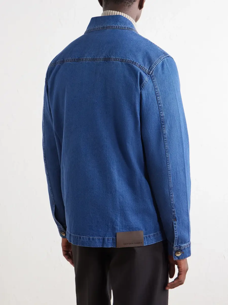 Frescobol Carioca Fontes Cotton-Blend Denim Jacket - Men | Thumbnail 4 Frescobol Carioca Fontes Cotton-Blend Denim Jacket - Men | Thumbnail 4