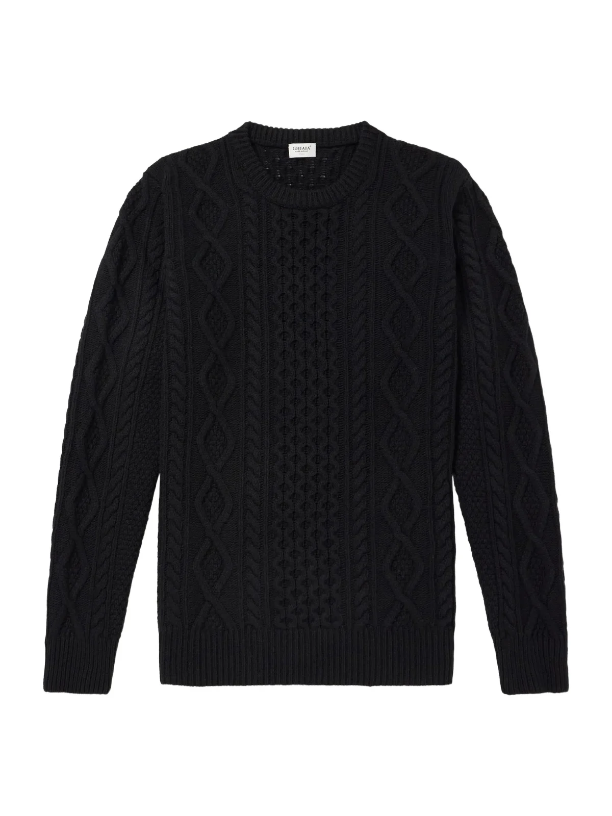 Ghiaia Cashmere Pescatore Cable-Knit Wool Sweater - Men