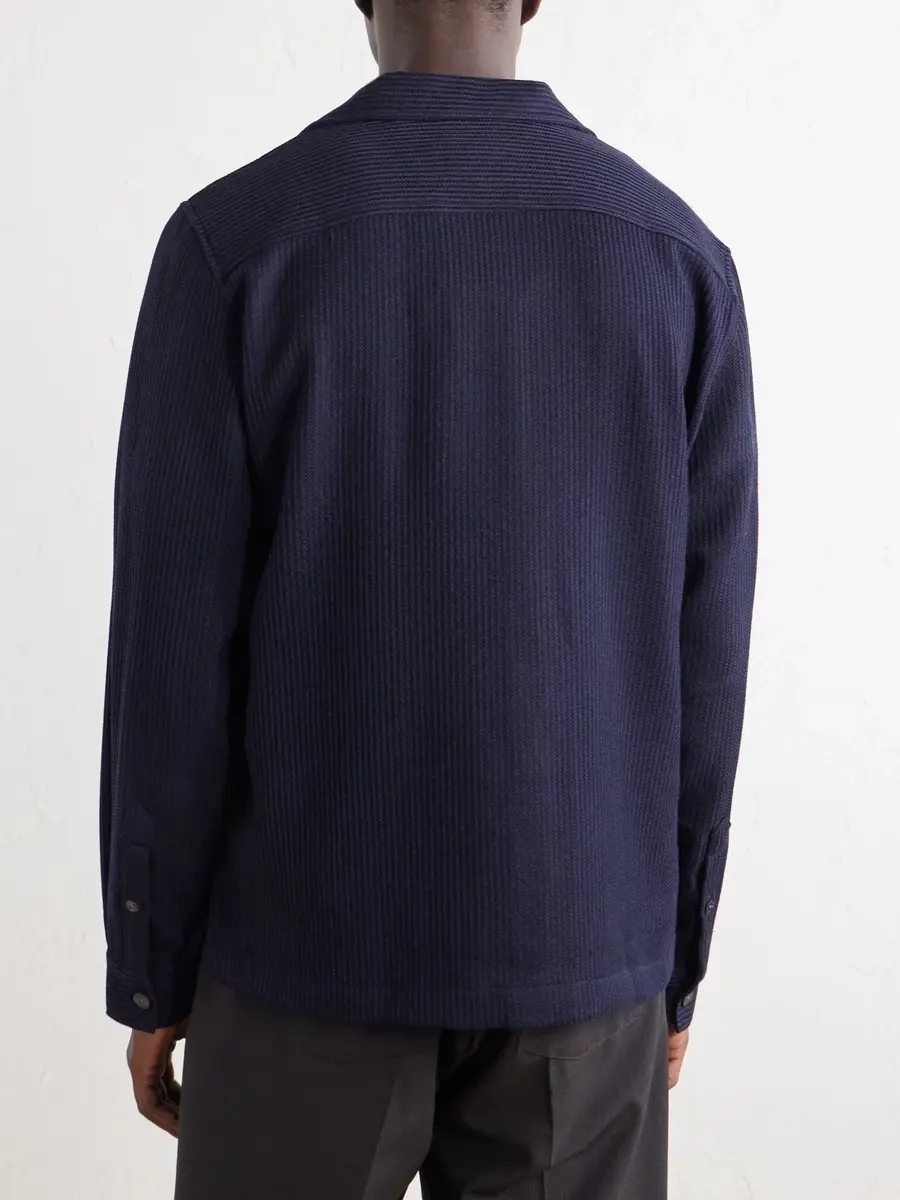 Frescobol Carioca Safra Camp Collar Wool Shirt - Men | Thumbnail 4 Frescobol Carioca Safra Camp Collar Wool Shirt - Men | Thumbnail 4