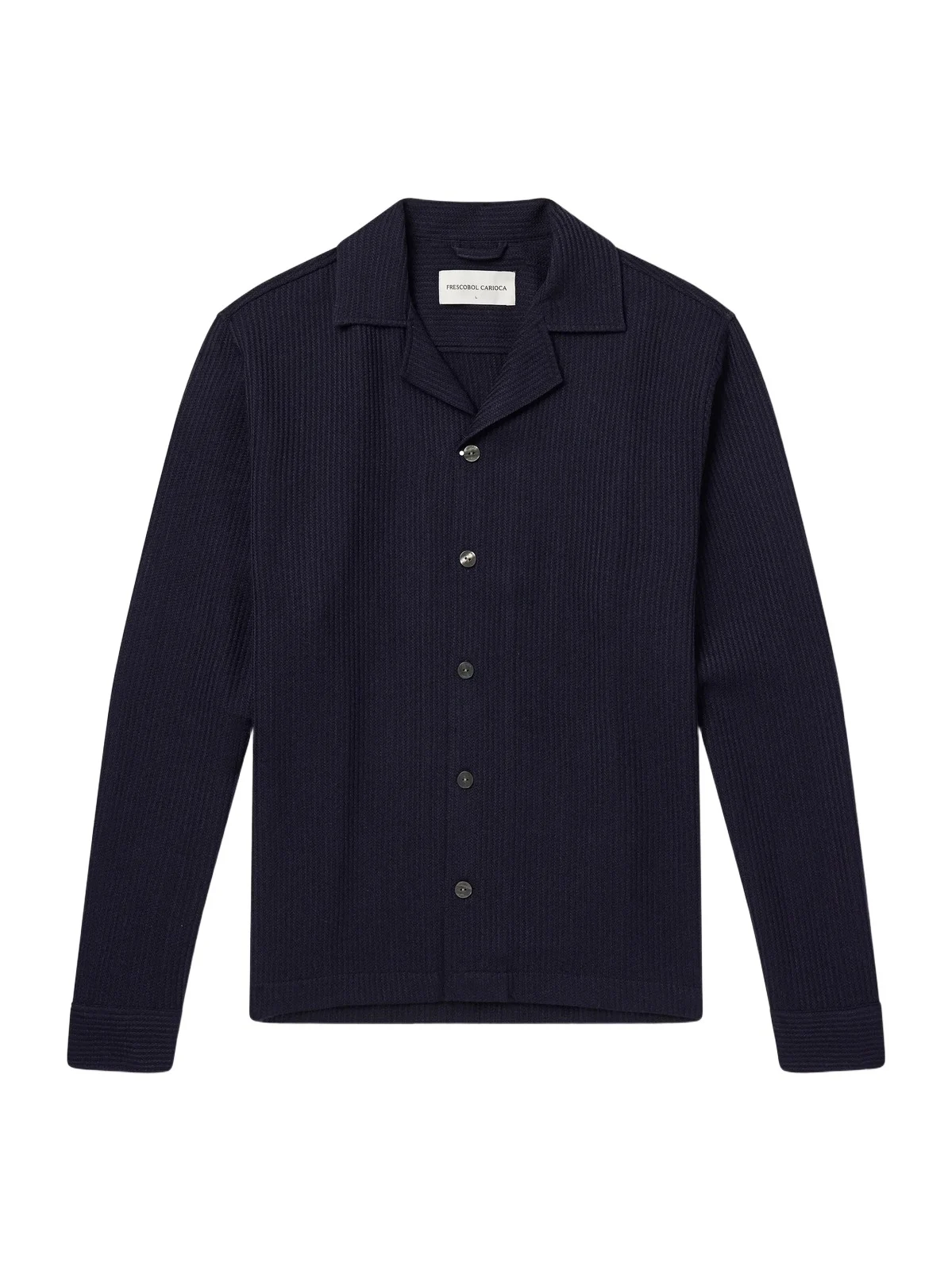 Frescobol Carioca Safra Camp Collar Wool Shirt - Men