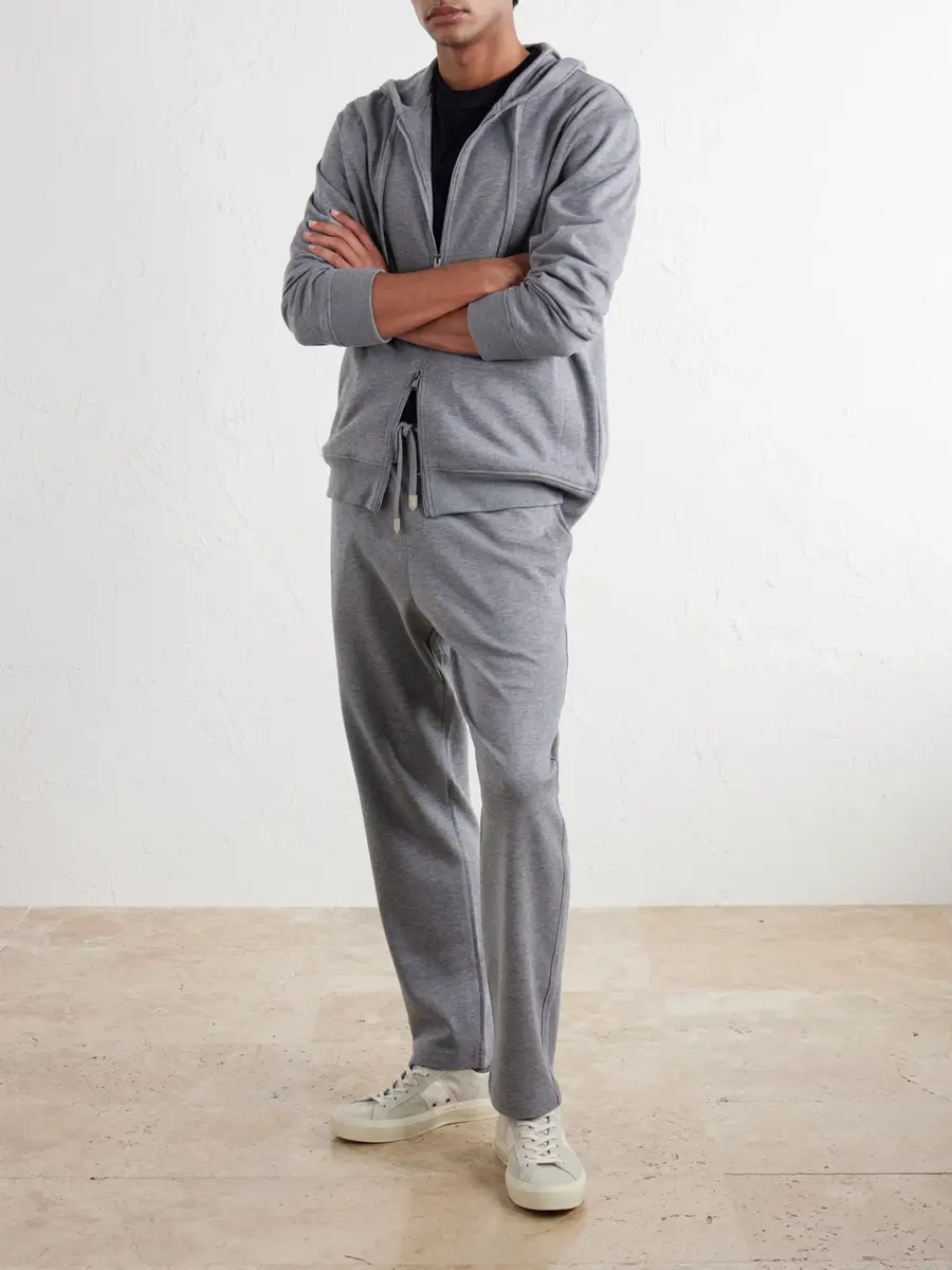 Canali Hooded Cotton-Blend Jersey Sweatshirt - Men | Thumbnail 2 Canali Hooded Cotton-Blend Jersey Sweatshirt - Men | Thumbnail 2