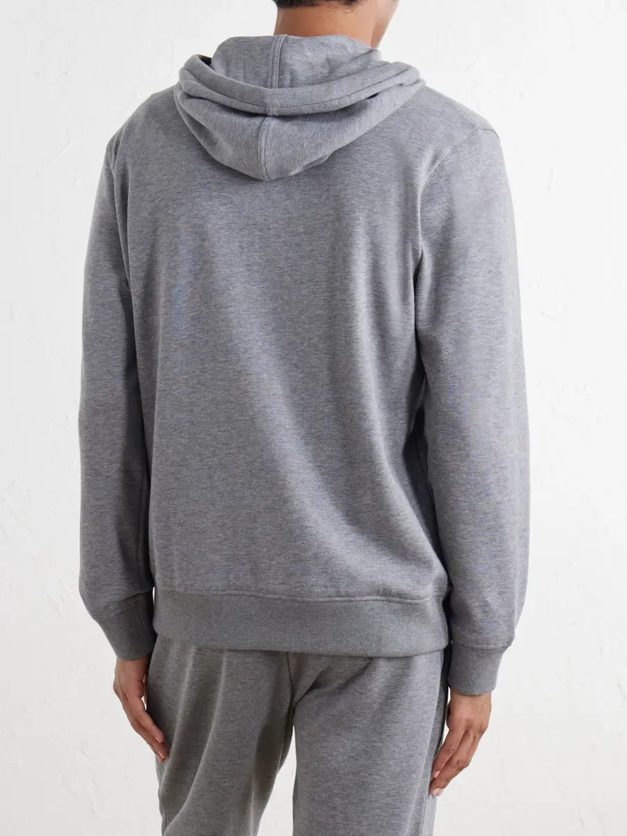 Canali Hooded Cotton-Blend Jersey Sweatshirt - Men | Thumbnail 4 Canali Hooded Cotton-Blend Jersey Sweatshirt - Men | Thumbnail 4