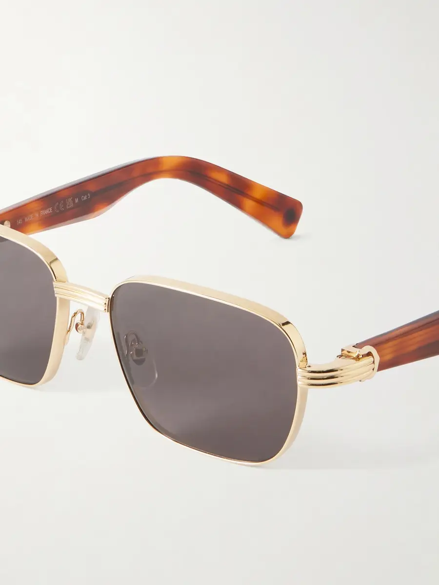 Cartier Eyewear Première De Cartier D-Frame Recycled-Acetate and Gold-Tone Sunglasses - Men | Thumbnail 3 Cartier Eyewear Première De Cartier D-Frame Recycled-Acetate and Gold-Tone Sunglasses - Men | Thumbnail 3