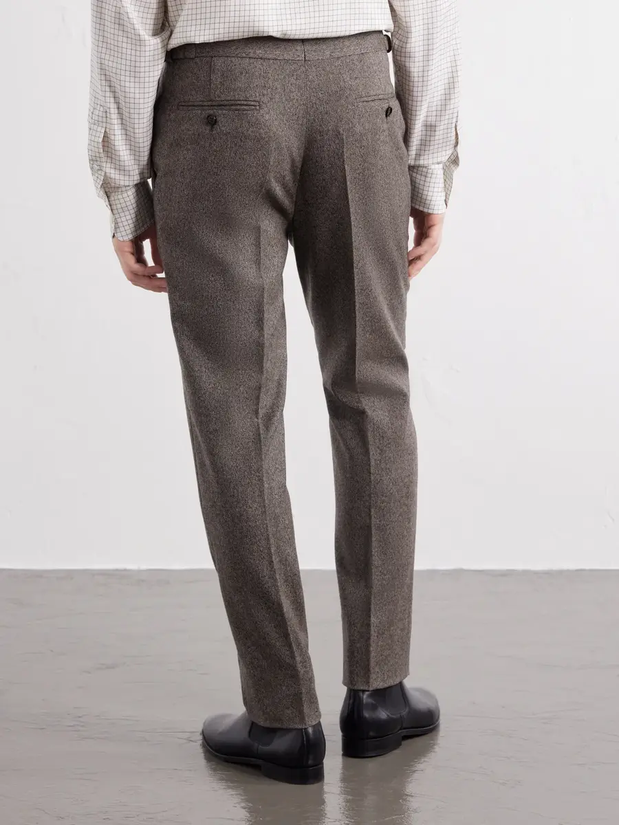 Zegna Tapered Herringbone Wool and Cashmere-Blend Trousers - Men | Thumbnail 4 Zegna Tapered Herringbone Wool and Cashmere-Blend Trousers - Men | Thumbnail 4