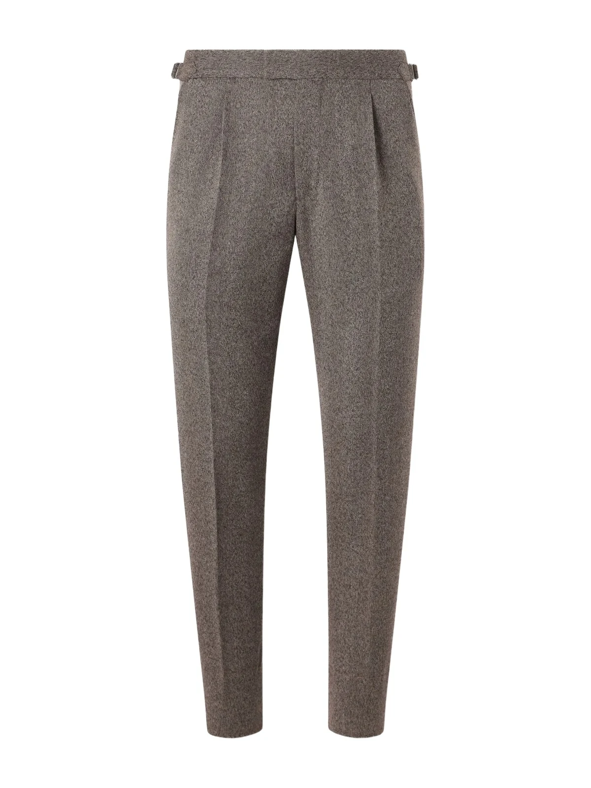 Zegna Tapered Herringbone Wool and Cashmere-Blend Trousers - Men