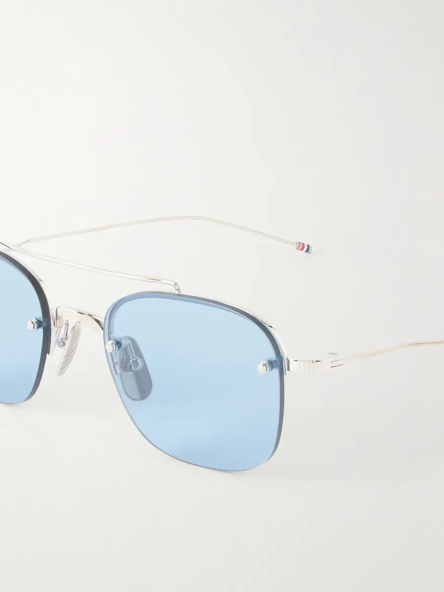 Thom Browne Aviator-Style Titanium Sunglasses - Men | Thumbnail 3