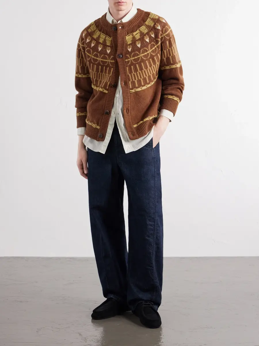 A Kind Of Guise Zatoya Intarsia-Knit Virgin Wool Cardigan - Men | Thumbnail 2 A Kind Of Guise Zatoya Intarsia-Knit Virgin Wool Cardigan - Men | Thumbnail 2