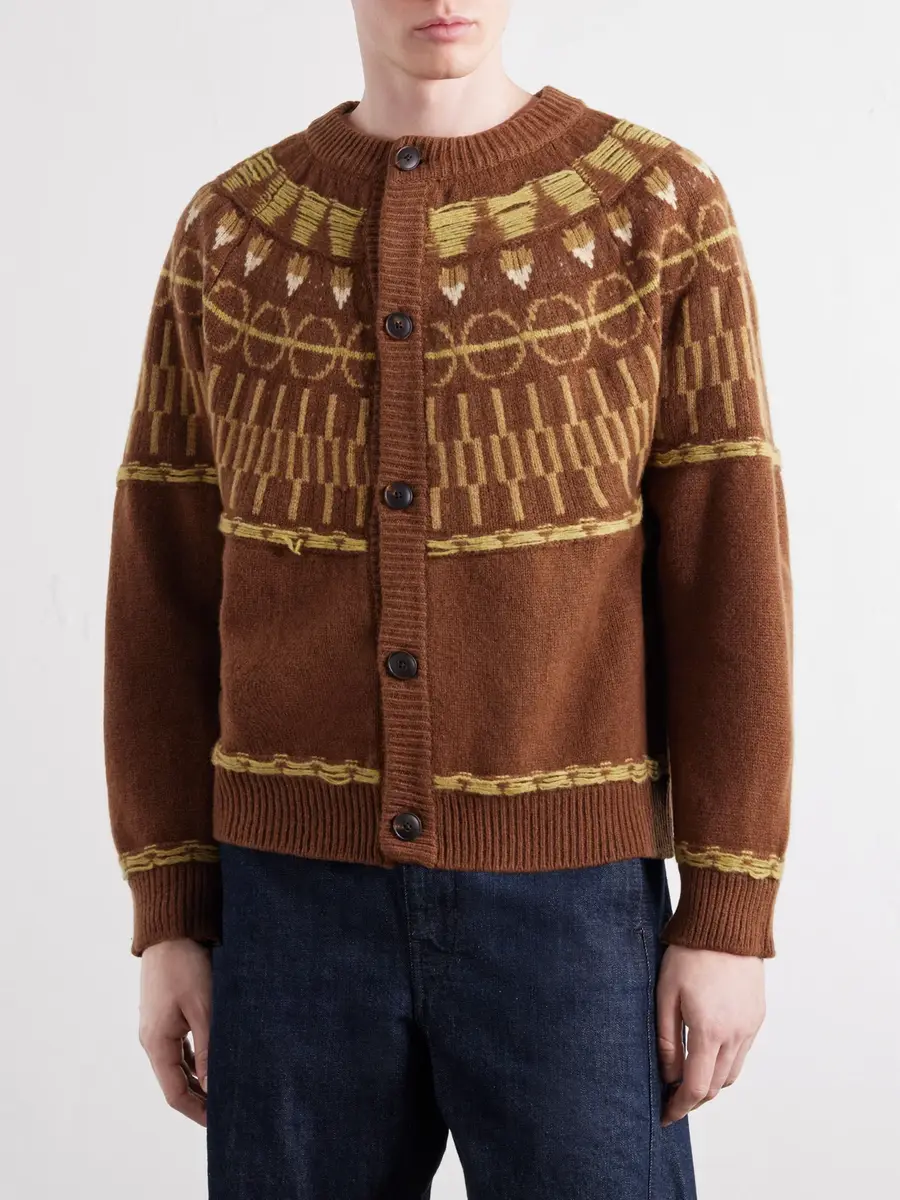 A Kind Of Guise Zatoya Intarsia-Knit Virgin Wool Cardigan - Men | Thumbnail 3 A Kind Of Guise Zatoya Intarsia-Knit Virgin Wool Cardigan - Men | Thumbnail 3