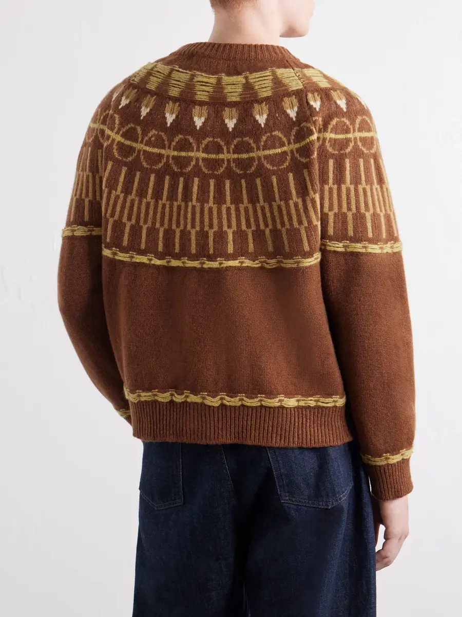 A Kind Of Guise Zatoya Intarsia-Knit Virgin Wool Cardigan - Men | Thumbnail 4 A Kind Of Guise Zatoya Intarsia-Knit Virgin Wool Cardigan - Men | Thumbnail 4