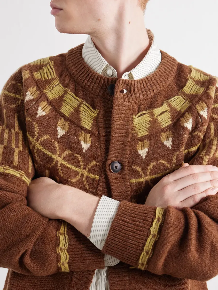 A Kind Of Guise Zatoya Intarsia-Knit Virgin Wool Cardigan - Men | Thumbnail 5 A Kind Of Guise Zatoya Intarsia-Knit Virgin Wool Cardigan - Men | Thumbnail 5