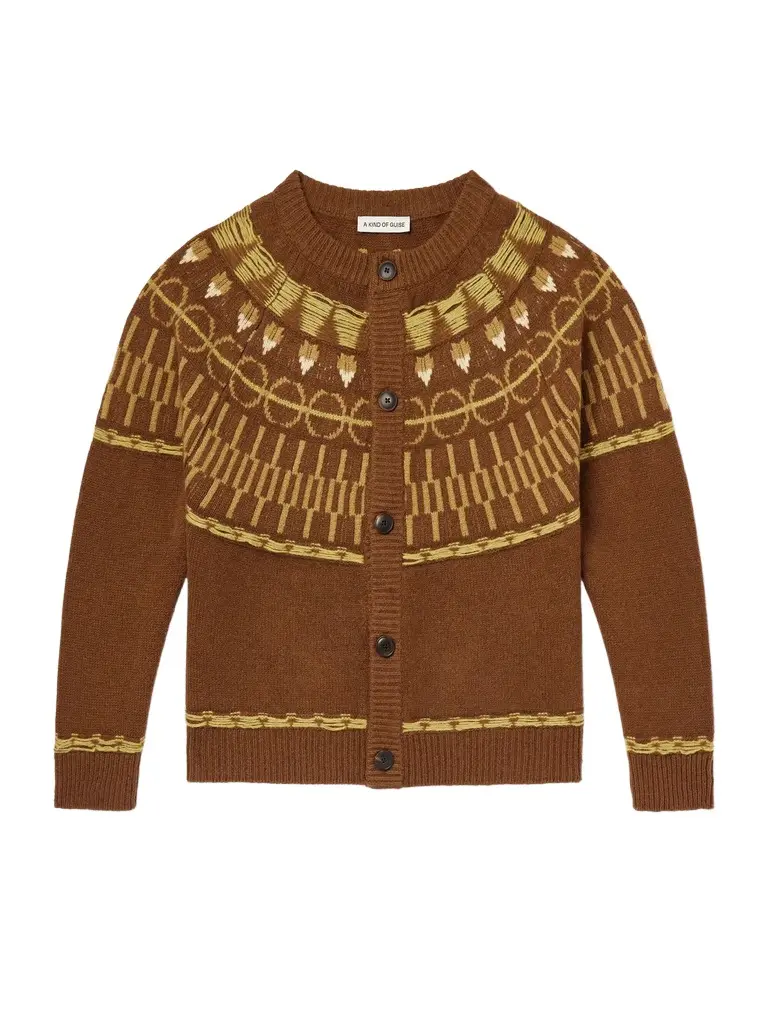 A Kind Of Guise Zatoya Intarsia-Knit Virgin Wool Cardigan - Men