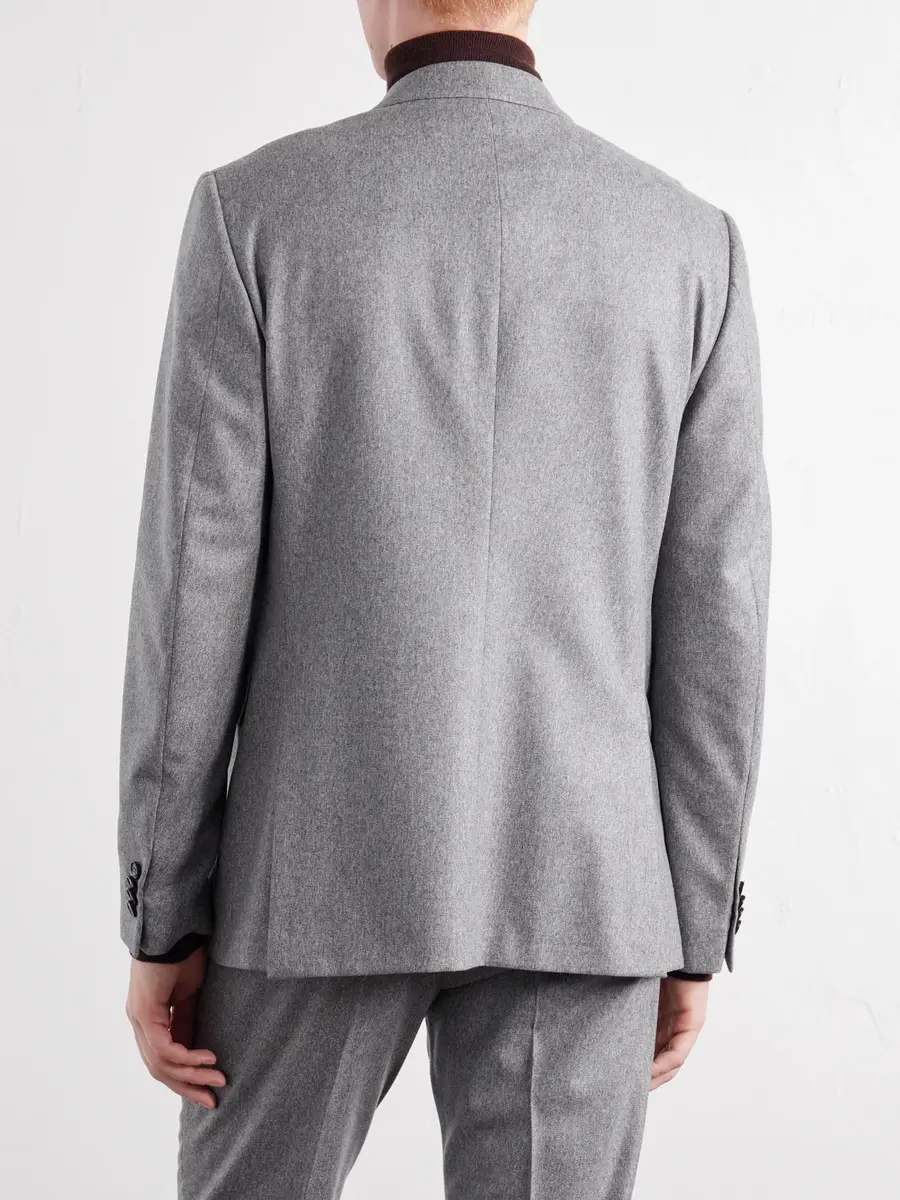 Zegna Wool and Cashmere-Blend Mélange Flannel Suit Jacket - Men | Thumbnail 4 Zegna Wool and Cashmere-Blend Mélange Flannel Suit Jacket - Men | Thumbnail 4