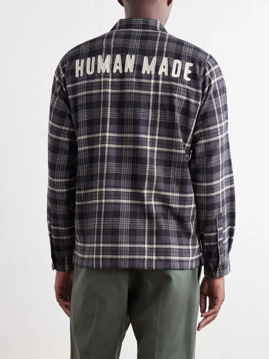 Human Made Camp-Collar Checked Cotton-Flannel Shirt - Men | Thumbnail 4 Human Made Camp-Collar Checked Cotton-Flannel Shirt - Men | Thumbnail 4